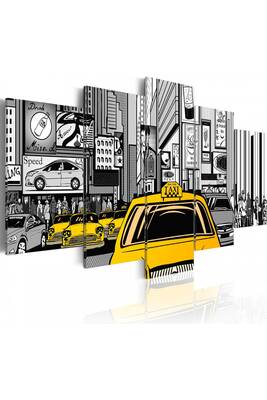 Tableaux Sur Toile Artgeist Tableau Taxi De Dessin Anime Darty