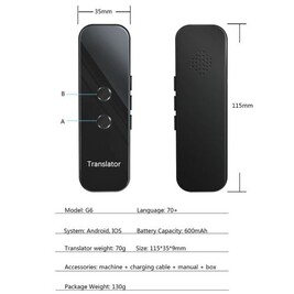 Traducteur de Langue Portable V10 127 Langues Wi-Fi Bidirectionnel en Traducteur de Langue Portable V10 127 Langues Wi-Fi Bidirectionnel en