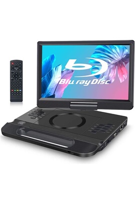 Lecteurs Blu-ray GENERIQUE FANGOR Lecteur DVD Blu-Ray Portable 11.4 Pouces  Accepte Full HD 1080P Dolby Audio, Batterie Rechargeable Intégrée, Supporte  HDMI, AV Out, USB/SD/MMC