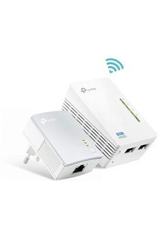 CPL Tp Link CPL 600Mbps + CPL WiFi 300 Mbps avec Ports Ethernet, Prise CPL Kit de 2 - Etendez votre Connexion Internet dans Chaque Pièce de la Maison, TL-WPA4220