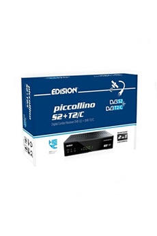 Vidéoprojecteur Edision PICCOLLINO S2+T2/C, Récepteur combi DVB-S2/T2/C, H.265 HEVC, Full HD, USB, Noir