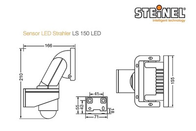 projecteur exterieur et detecteur de mouvement steinel steinel projecteur led exterieur ls 150 avec detecteur de mouvement 12 m spot darty