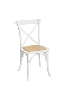 chaise atmosphera - chaise bistrot design d'antan en bois isak - blanc - isak
