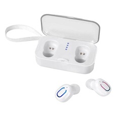 Ecouteurs Microphone stéréo Twins 5.0 pour Samsung S10 Bluetooth, Sans Fil - In-Ear - blanc