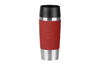 Gourde et poche à eau Emsa Travel mug isotherme 36 cl wave rouge emsa