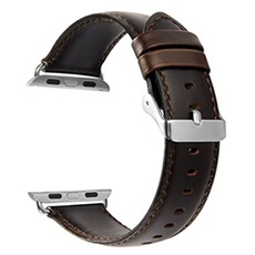 GENERIQUE - Bracelet de montre pour Apple Watch 5 - 44mm - Cuir - Marron