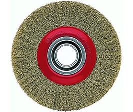 Brosse GENERIQUE Brosse industrielle circulaire en acier laitonné. Fil Brosse GENERIQUE Brosse industrielle circulaire en acier laitonné. Fil