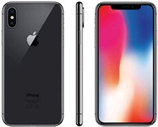 iPhone X - 4G smartphone 256 Go - écran OEL - 5.8" - 2436 x 1125 pixels - 2x caméras arrière 12 MP, 12 MP - 2x front cameras 7 MP - gris
