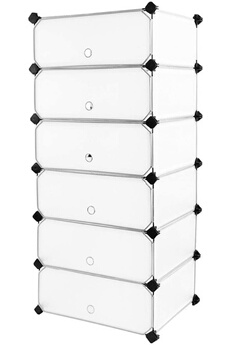 etagère sur pied helloshop26 meuble modulable étagère de rangement 6 casiers transparent