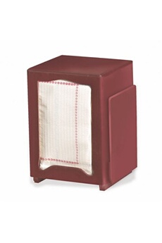 serviette de table pujadas distributeur de serviettes en bois rouge avec porte-menu - - bois110