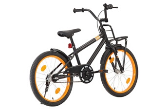 Vélo enfant Hitech Vélo d'enfant avec porte-bagages avant 20'' noir et orange