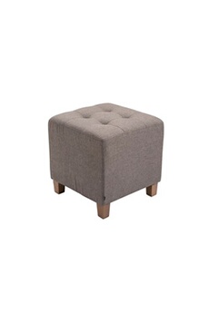 tabouret bas tim wood clp tabouret pouf pharao , taupe
