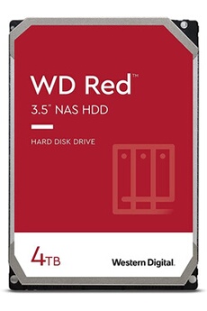 Disque dur externe Western Digital WD Red, Disque dur interne NAS 3.0 - 4 TB - 5400 rpm, SATA 6 Gb/s, SMR, Cache de 256 MB, 3,5 po