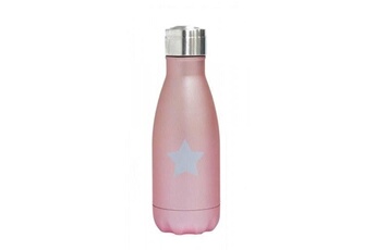 Gourde et poche à eau Yoko Design Bouteille isotherme star rose et argent 260 ml