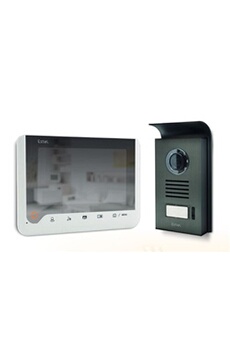 Visiophone Avidsen Extel - Kit visiophone 2 fils écran 7 à mémoire de passage effet miroir Blanc - ICE