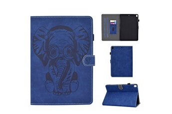 Magunivers Housse et étui pour tablette Etui en pu l'éléphant avec support porte-cartes bleu votre apple ipad 10.2 (2019)/air 10.5 pouces (2019)