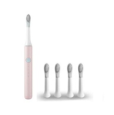 Ecelen EX3 Brosse à dents électrique sonique - Rechargeable, étanche, nettoyage ultra sonique - Rose, +4 têtes