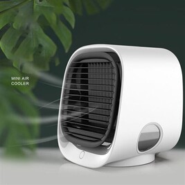 Ventilateur Portable USB Rechargeable Blanc - 4200mAh, 5 Vitesses, Ultra Compact Et Silencieux