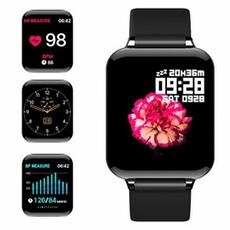 Montre connectée GENERIQUE Montre Connectée Femmes Homme Montre Sport Podometre Cardio Bracelet Connecté Etanche 50 Mètres pour Android iOS-Noir