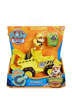 Figurine pour enfant Spin Master Spin master 6059519 - paw patrol - dino de luxe themed vehicle rubble
