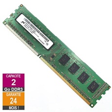 Barrette Mémoire 2Go RAM DDR3 MT8JTF25664AZ-1G6K1 DIMM PC3-12800U 1Rx8