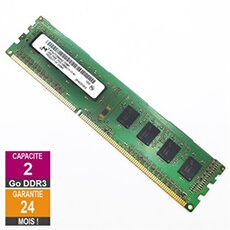 Barrette Mémoire 2Go RAM DDR3 MT8JTF25664AZ-1G6M1 DIMM PC3-12800U 1Rx8
