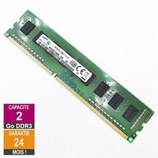 Barrette Mémoire 2Go RAM DDR3 M378B5773QB0-CK0 DIMM PC3-12800U 1Rx8