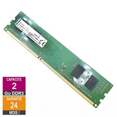 Barrette Mémoire 2Go RAM DDR3 KVR16N11S6/2 DIMM PC3-12800U 1Rx16