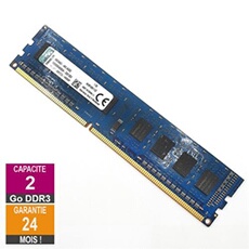 Barrette Mémoire 2Go RAM DDR3 KVR16N11/2 DIMM PC3-12800U 1Rx8