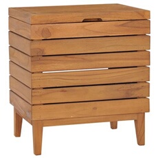 Panier à linge 40x30x45 cm Bois de teck massif