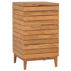 Panier à linge 40x40x70 cm Bois de teck massif