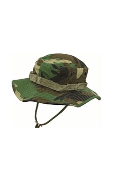 casquette et chapeau de chasse mil-tec boonie hat us gi / chapeau de brousse camouflage woodland miltec - taille l