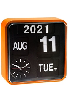 Horloge Karlsson - Horloge en plastique Mini Flip 24.5 cm Orange