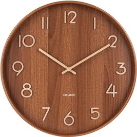 Horloge coucou moderne bois naturel décor graphique noir Horloge coucou moderne bois naturel décor graphique noir