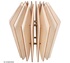 Rayher Lampe à Lamelles En Bois Oslo - Kit 18 Pièces à Monter Nature 18,5x18,5x20cm Pour Ambiance Chaleureuse