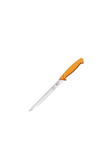 couteau swibo couteau inox à poisson flexible (l)200 mm, jaune