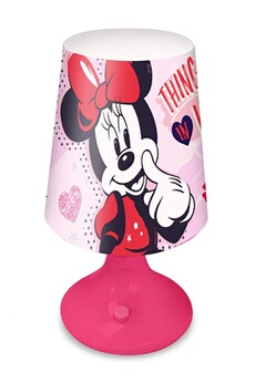 lampe à poser disney lampe de table minnie mouse filles 18 cm rose