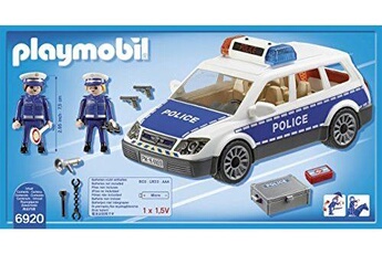 Chancelière PLAYMOBIL Playmobil - 6920 - voiture policier + gyrophare