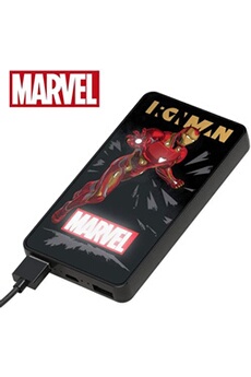 Chargeur pour téléphone mobile Tribe Power Bank 6000 mAh Iron Man - Chargeur de Batteries Portable Universel Original Marvel, Pbw31600