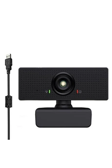 Webcam Non renseigné Caméra Web d'appels vidéo PC bureau caméra Web Full HD 1080P avec micro - Noir