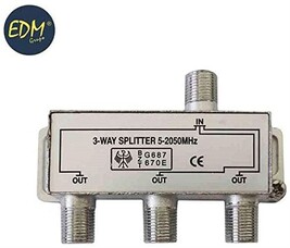 Cavo Splitter Satellitare Splitter Antenna TV Professionale 2 Vie, 5-2050 MHz, Per Satellitare, FM, DC Pass Dual Split - Foto 4