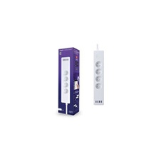 Logicom Home Strippy Multiprise connectée (Prise UE – 4 prises TERRE & 4 prises USB – alimentation 220/240V – Protection enfant