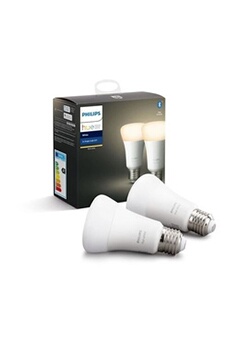 Ampoule électrique Philips Hue Pack de 2 ampoules White - 9,5 W - E27 - Bluetooth