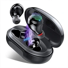 Ecouteurs Allbiz Ecouteurs Bluetooth 5.0 sans Fil IPX8 Etanche TWS Oreillettes Boîte de Charge avec Indicateur LED, CVC 8.0 Réduction du Bruit, Casque Sport avec Mic