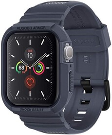 Coque et étui téléphone mobile SPIGEN Compatible avec Apple Watch Coque pour 44mm Series 4/5 - gris