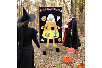 Autres jeux créatifs AUCUNE Halloween hanging toss jeux bag - noir