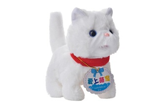 Jouets éducatifs AUCUNE Smart peut être appelé jouet en peluche électrique marche pour enfants chat robot chiot - blanc