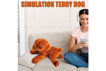 Peluche AUCUNE Simulation teddy dog poupée en peluche jouet pour enfants cadeau chien - multicolore