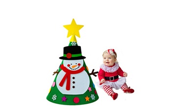 Autre jeux éducatifs et électroniques AUCUNE Diy felts christmas santa claus snowman ornements pour enfants et adultes - vert
