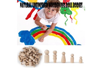Jouets éducatifs GENERIQUE Corps de poupée en bois naturel non fini 40 en 5 formes et tailles différentes